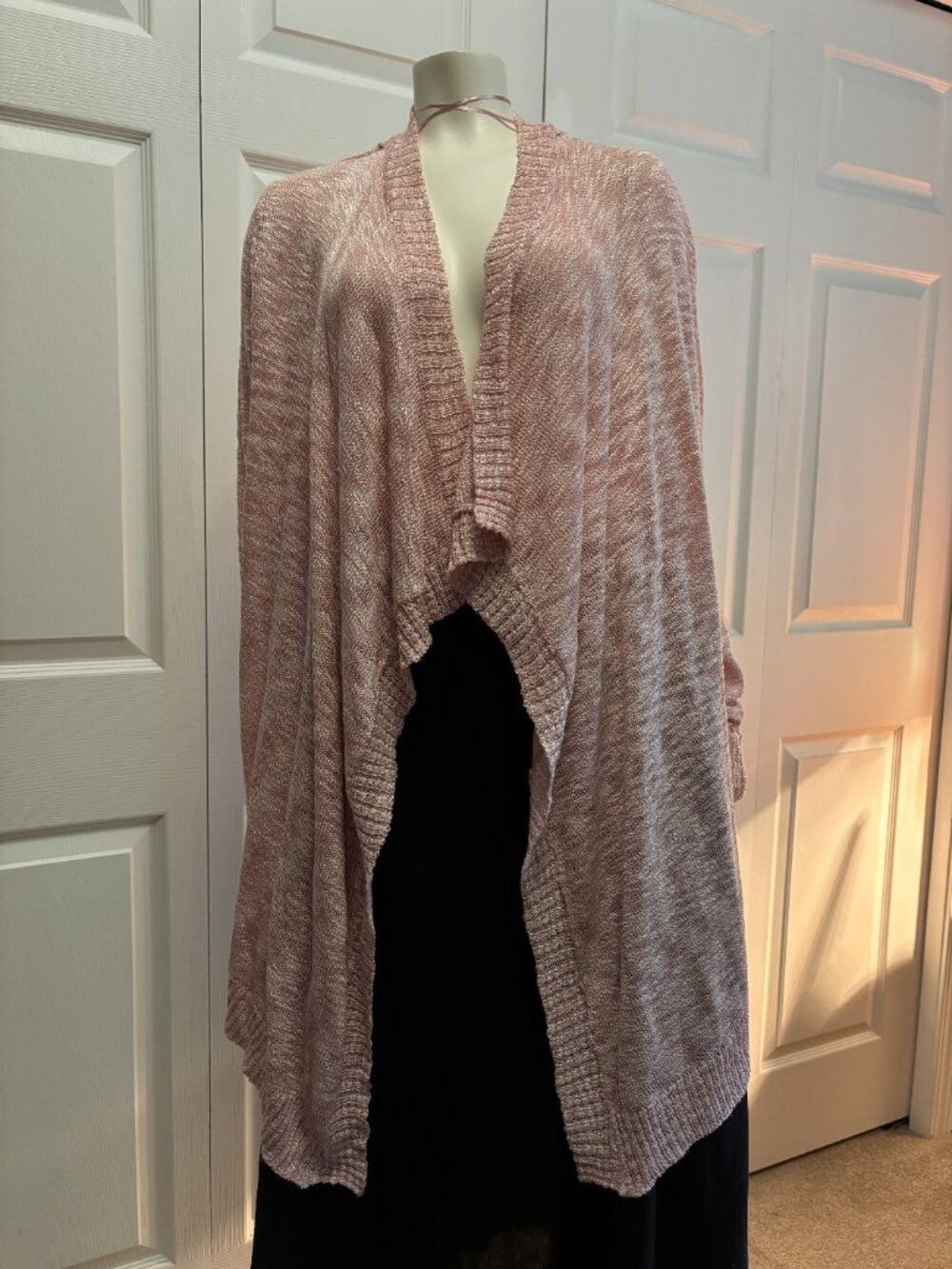 NWT Pink Republic Pink Marled Open Front Cardigan Size Medium